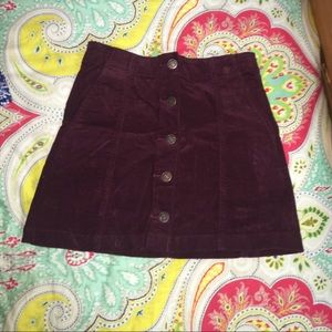 Burgundy Corduroy Button Down Shirt